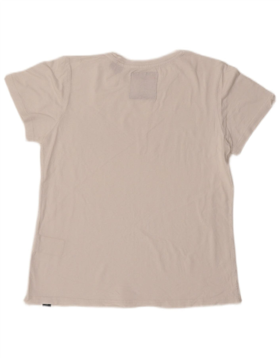 SUPERDRY Damen Grafik-T-Shirt-Oberteil UK 12 Mittelweiße Baumwolle