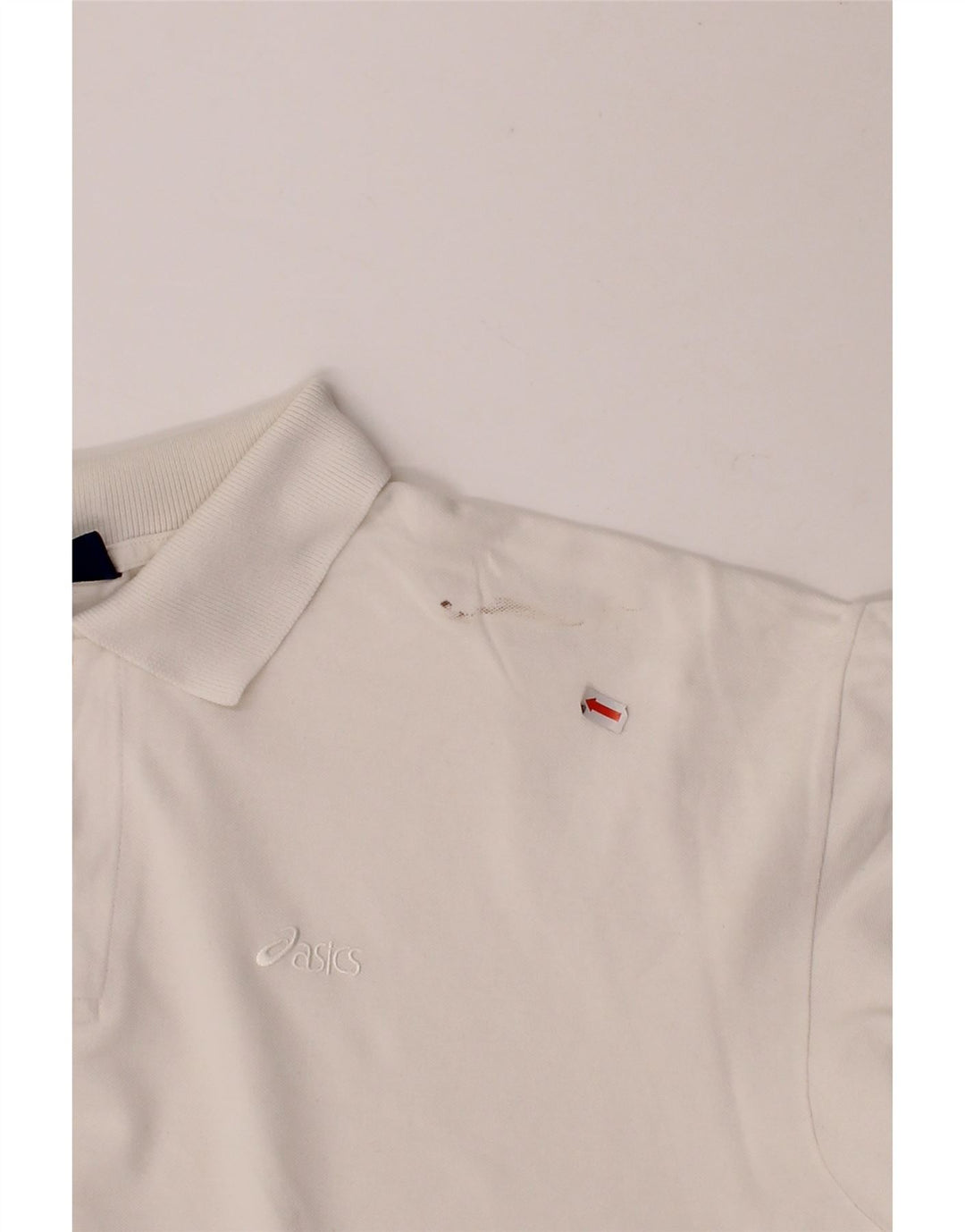 ASICS Mens Polo Shirt 2XL White Cotton Vintage Asics and Second-Hand Asics from Messina Hembry 