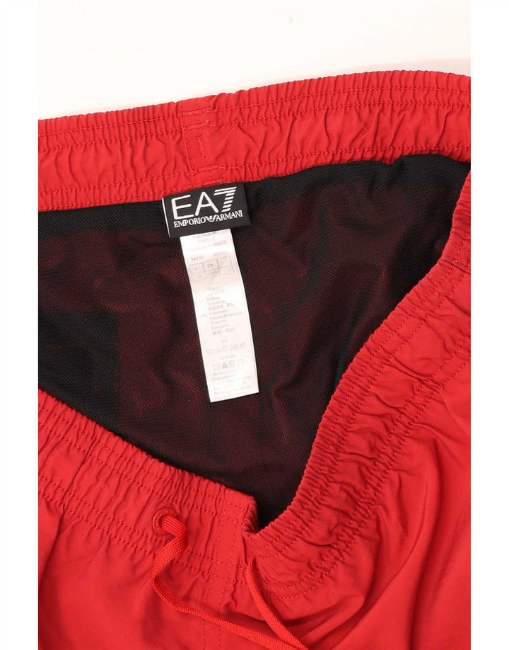Emporio Armani Herren Badeshorts IT 48 Mittelrotes Polyester