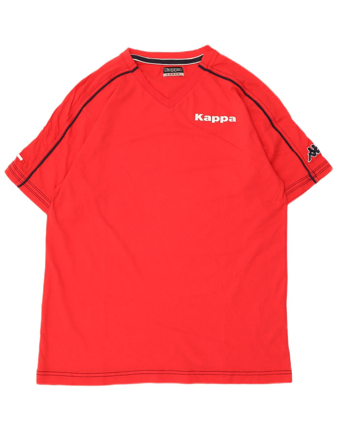 Kappa Herren T-Shirt Top Large Rot Baumwolle