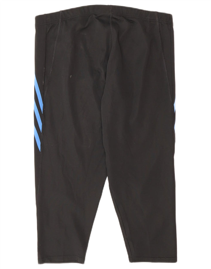 Adidas Damen Capri-Leggings UK 16/18 Large Schwarz Polyester