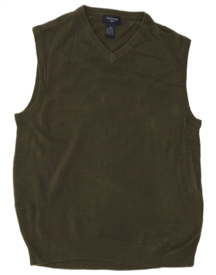 Dockers Herren-Weste-Tanktop aus mittelgrünem Acryl