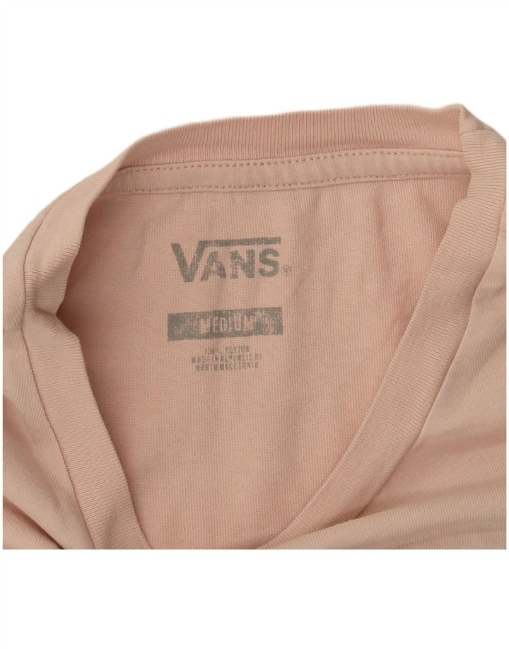 VANS Damen Grafik-T-Shirt-Oberteil UK 12 Mittelrosa Baumwolle