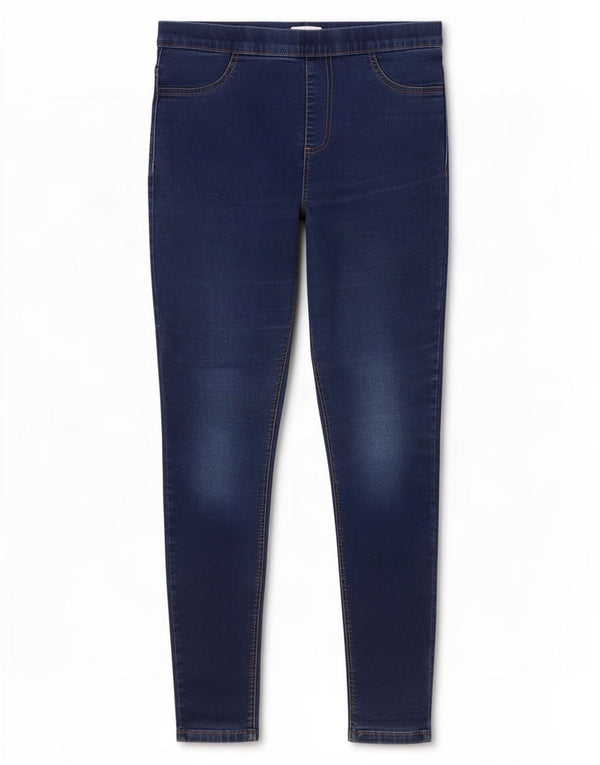 Marks & Spencer Damen Jegging-Jeans UK 14 Medium W30 L27 Blaue Baumwolle
