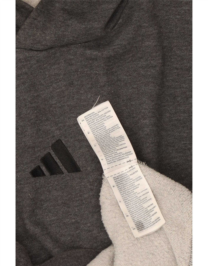 Adidas Herren Kapuzenpullover 3XL Grau Baumwolle