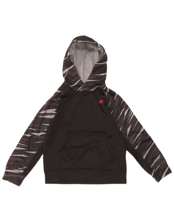 Russell Athletic Kapuzenpullover für Jungen, 7–8 Jahre, Mittelschwarz, geometrisch
