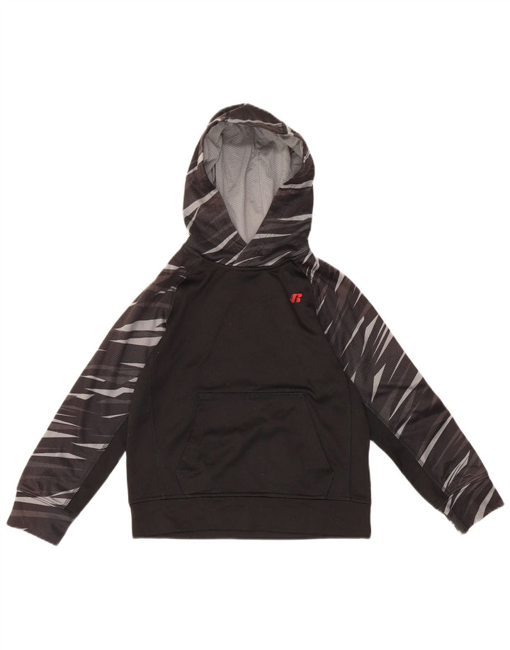 Russell Athletic Kapuzenpullover für Jungen, 7–8 Jahre, Mittelschwarz, geometrisch