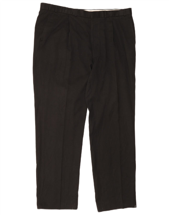 Marks & Spencer Herren-Anzughose mit Pegged-Anzug, W42, L33, schwarze Viskose