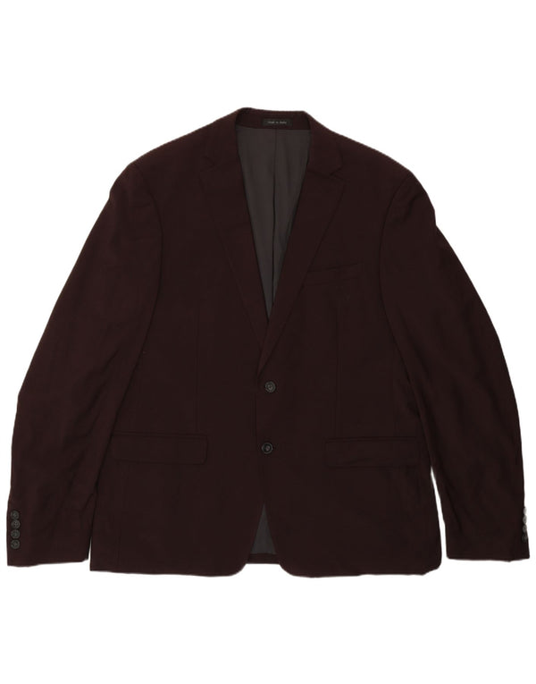 Calvin Klein Herren-Blazer mit normaler Passform und 2 Knöpfen, UK 44, 2XL, Burgunderrot