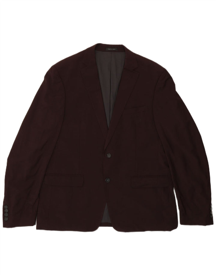 Calvin Klein Herren-Blazer mit normaler Passform und 2 Knöpfen, UK 44, 2XL, Burgunderrot