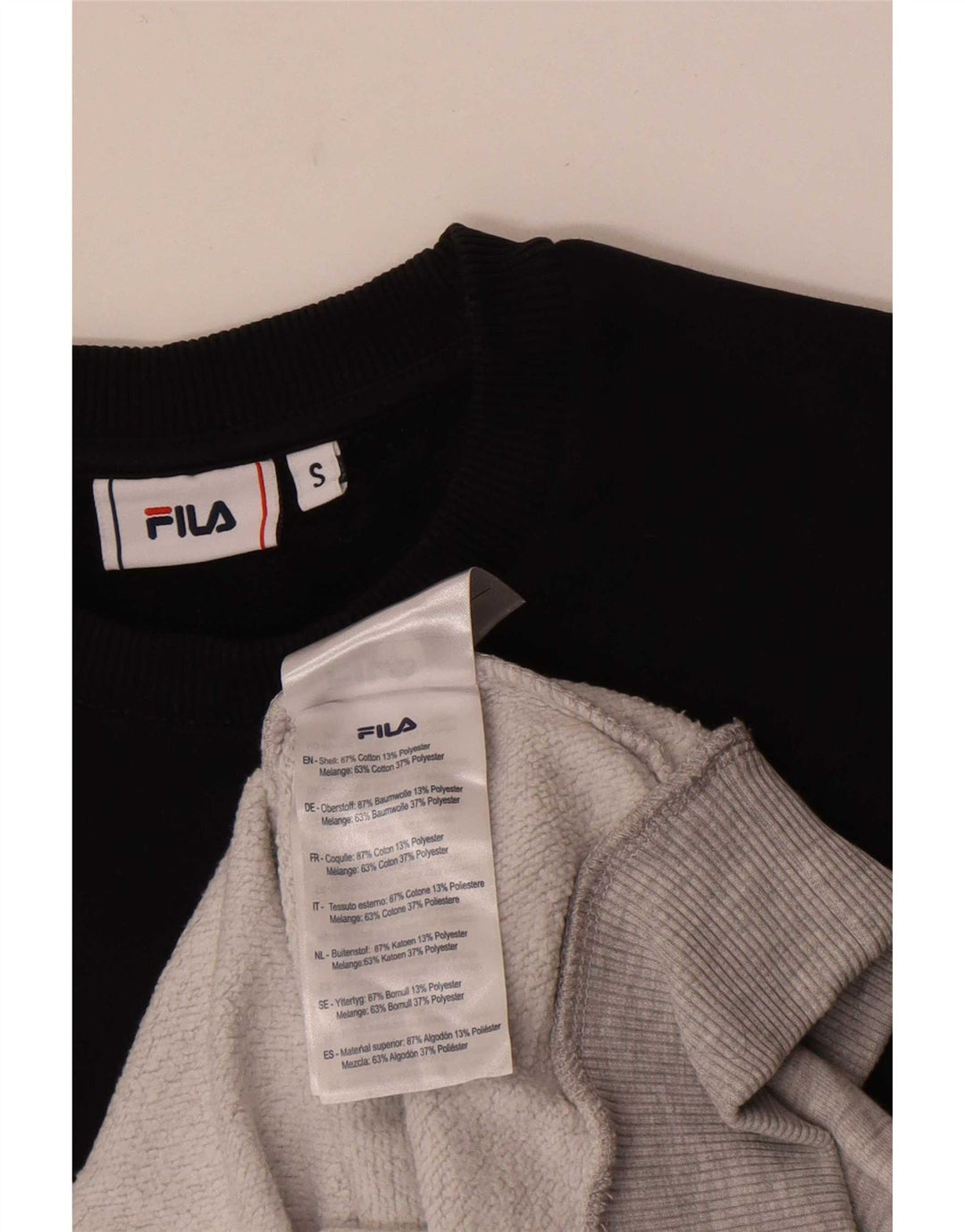 Fila Herren-Sweatshirt mit Grafik, klein, mehrfarbig, Colourblock-Baumwolle
