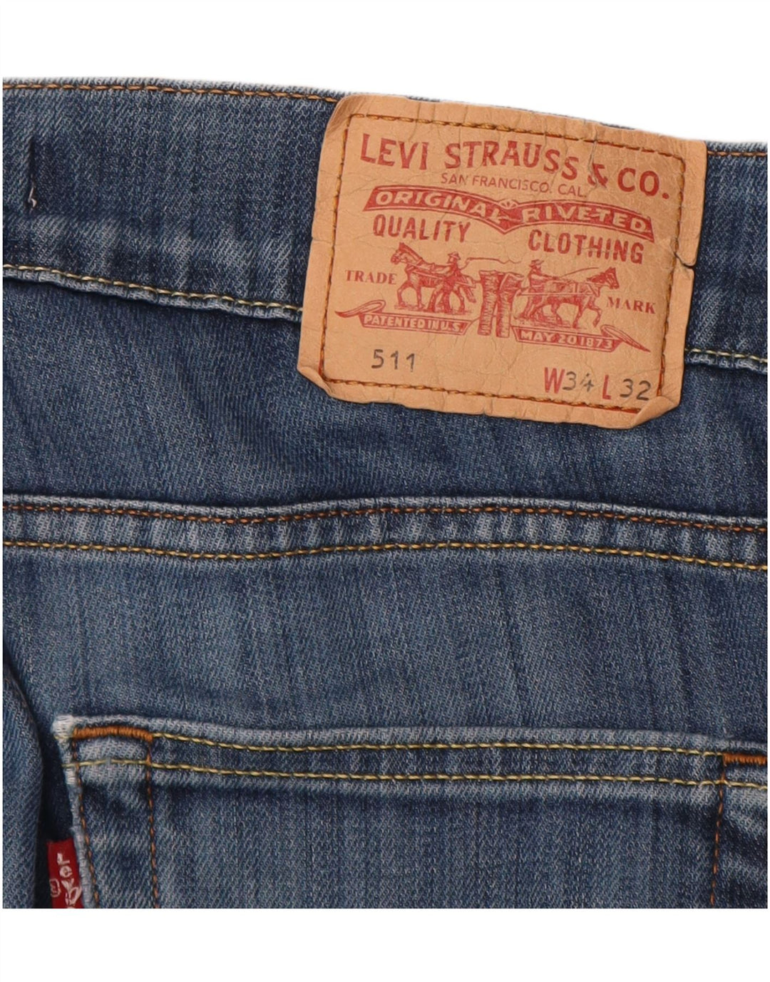 Levi's Damen 511 Slim Jeans W34 L30 Blau