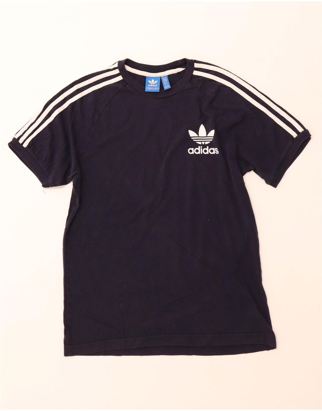 ADIDAS Mens T-Shirt Top Medium Navy Blue Cotton