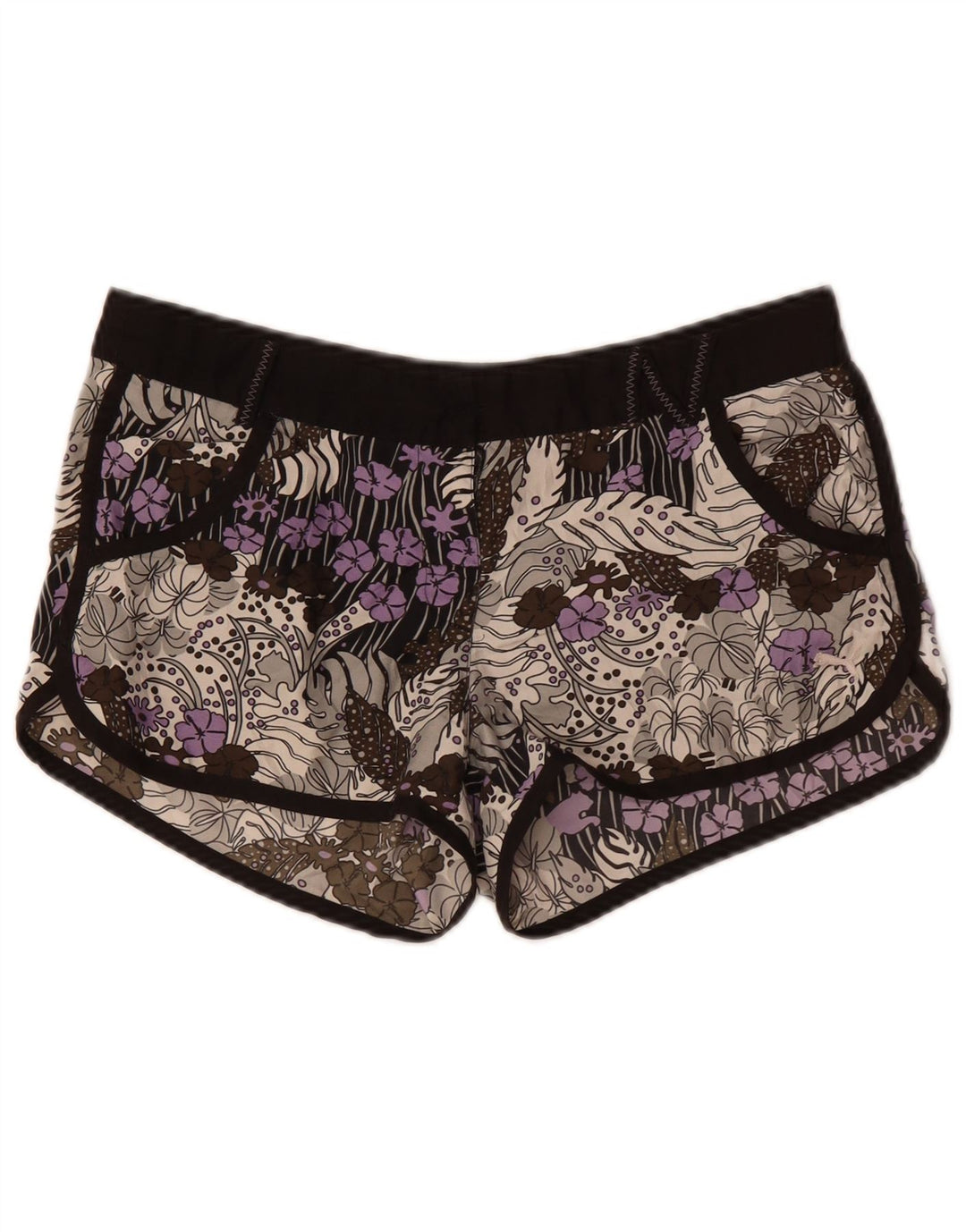 Puma Damen Badeshorts UK 12 Medium Mehrfarbiges Blumenmuster Polyester