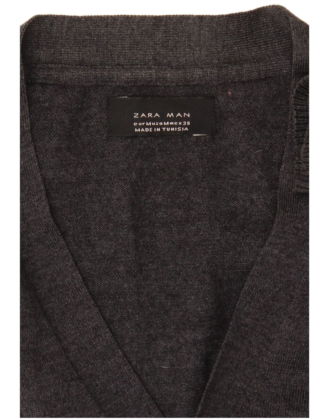 Zara Herren-Cardigan-Pullover Mittelgrau