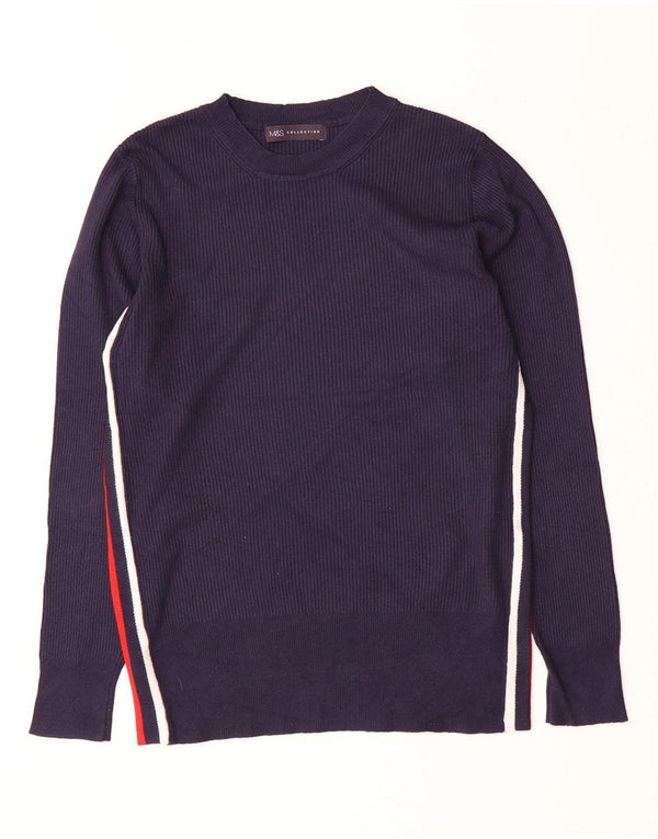 Marks & Spencer Damen-Pullover mit U-Boot-Ausschnitt, Gr. 40, Marineblau