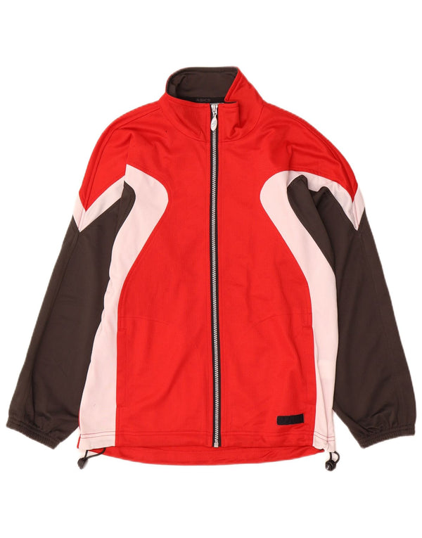 Asics Mädchen-Trainingsanzug-Top-Jacke, 13–14 Jahre, mehrfarbig, Farbblock