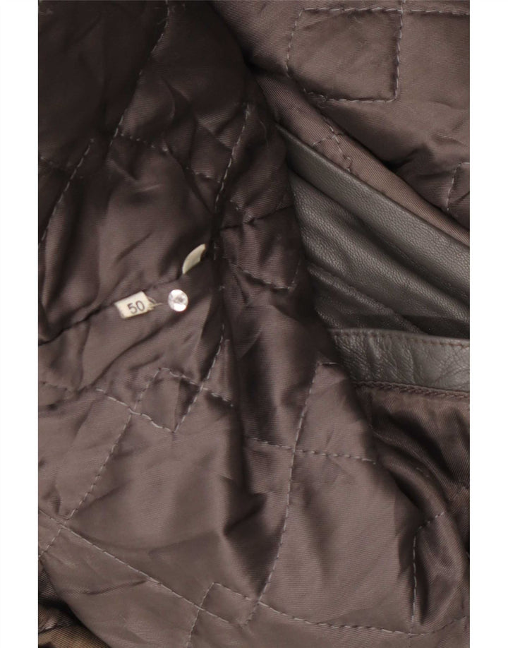 Vintage Herren Lederjacke IT 50 Large Grau