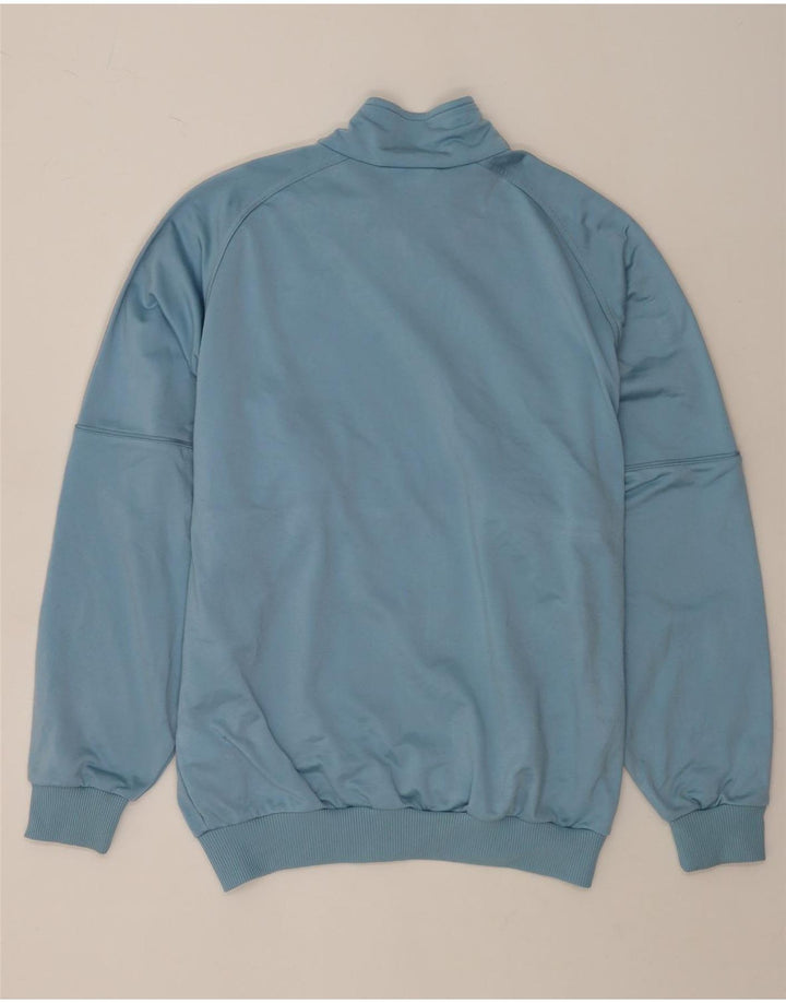 ADIDAS Herren-Trainingsanzug mit lockerer Passform, Top-Jacke, UK 40/42, mittelblaues Polyester