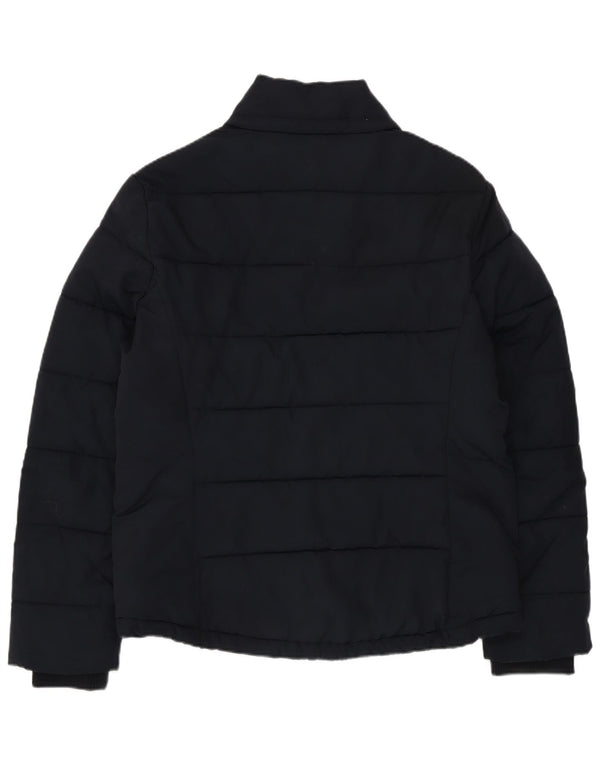 Topshop Damen Wattierte Jacke UK 12 Mittel Marineblau