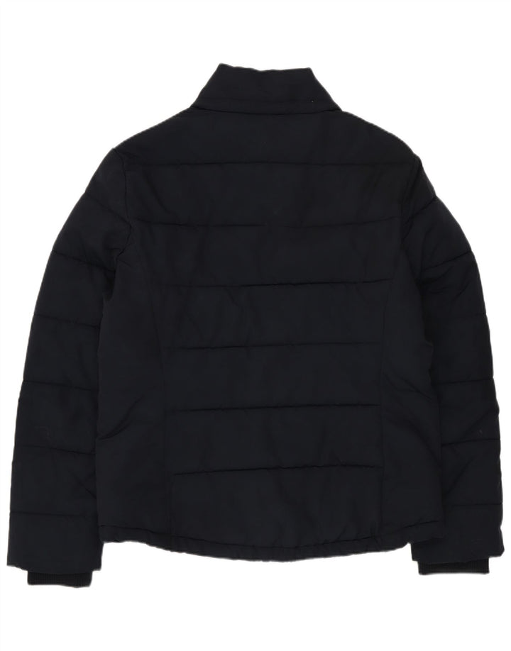 Topshop Damen Wattierte Jacke UK 12 Mittel Marineblau