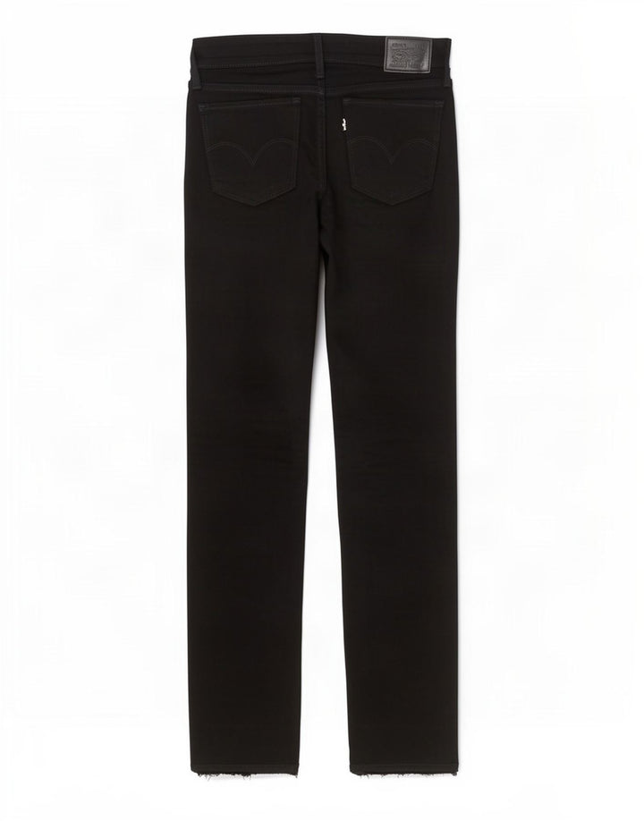 Levi's Damen 712 Slim Jeans W27 L26 Schwarz