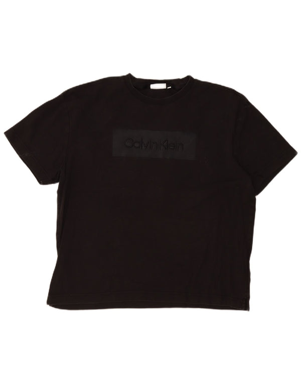 Calvin Klein Herren Comfort Fit Graphic T-Shirt Top XL Schwarz Baumwolle