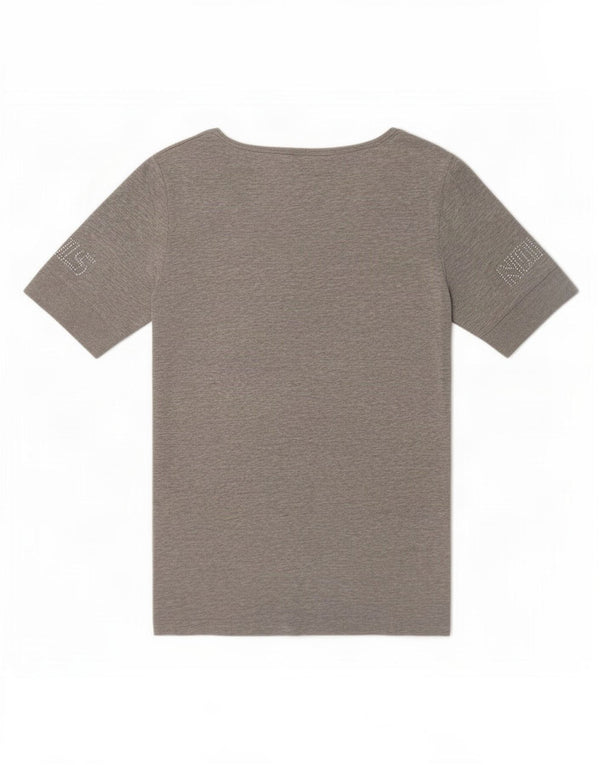 North Sails Damen-T-Shirt mit Grafik, UK 12, mittelgrau gefleckte Baumwolle