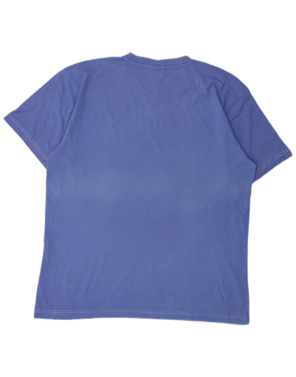 Champion Herren T-Shirt Top 2XL Blau Baumwolle