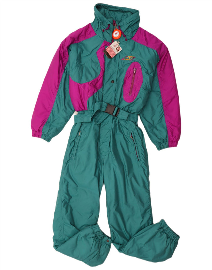 Brugi Damen Skioverall IT 44 Mittelgrünes Colourblock-Polyamid
