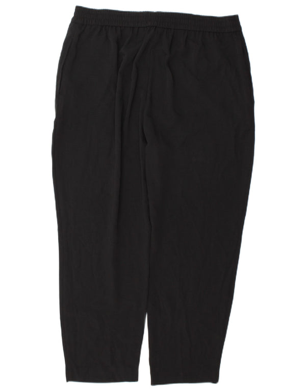 Zara Damen-Hose mit hohem Bund, kurz geschnitten, Größe L, W30, L25, Schwarz, Polyester