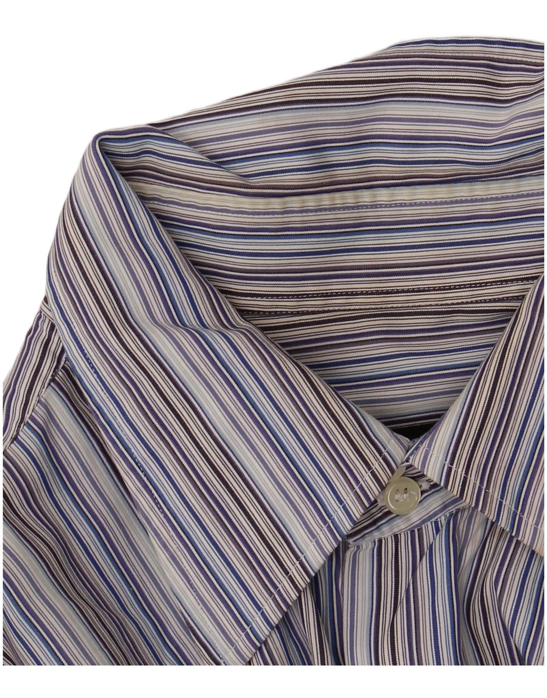 Hugo Boss Herrenhemd Größe 42 16 1/2 groß blau gestreift