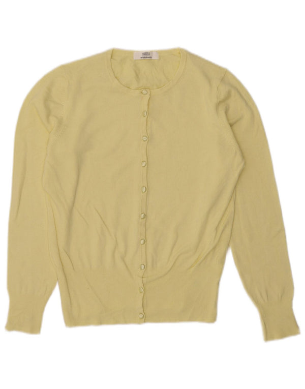 Marks & Spencer Damen-Cardigan-Pullover UK 12 Mittelgelbe Viskose