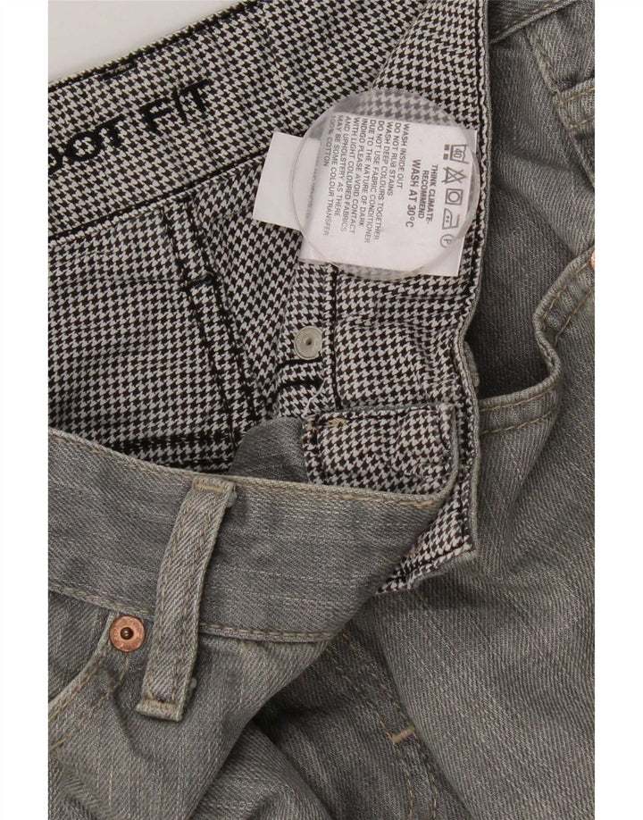 Marks & Spencer Herren Bootcut Jeans W30 L26 Graue Baumwolle