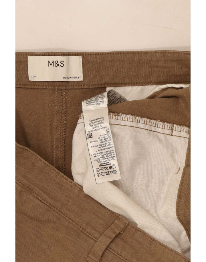 Marks & Spencer Herren-Chinoshorts, Größe L, W36, Beige, Baumwolle
