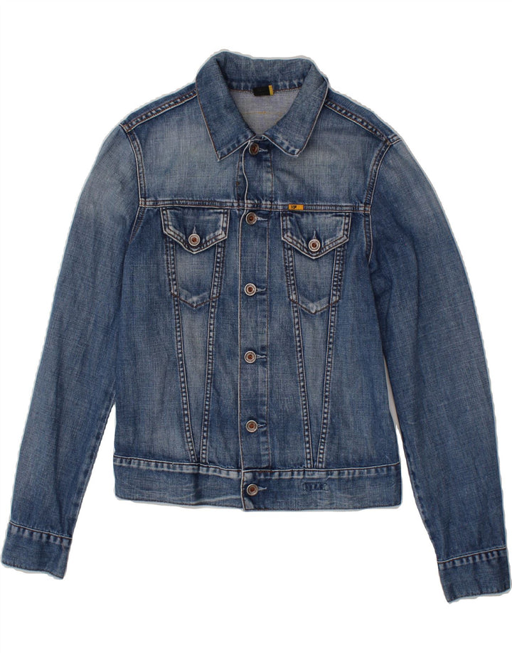 MELTIN' POT Womens Denim Jacket UK 10 Small Blue Cotton Vintage Meltin' Pot and Second-Hand Meltin' Pot from Messina Hembry 
