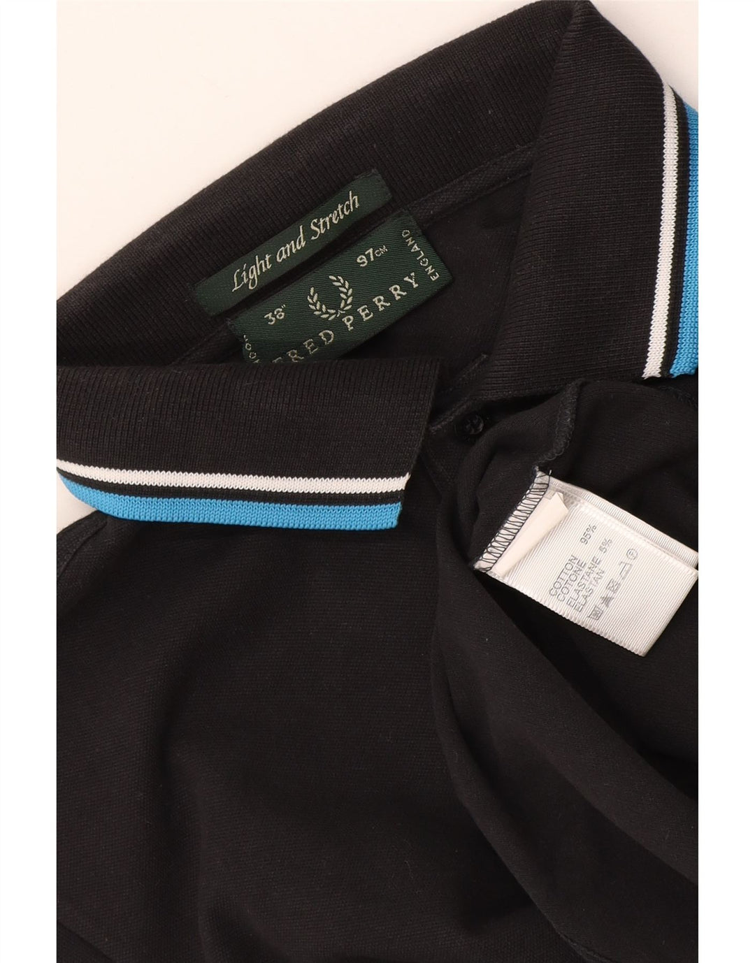 Fred Perry Herren-Poloshirt, klein, schwarz, gestreift, Baumwolle