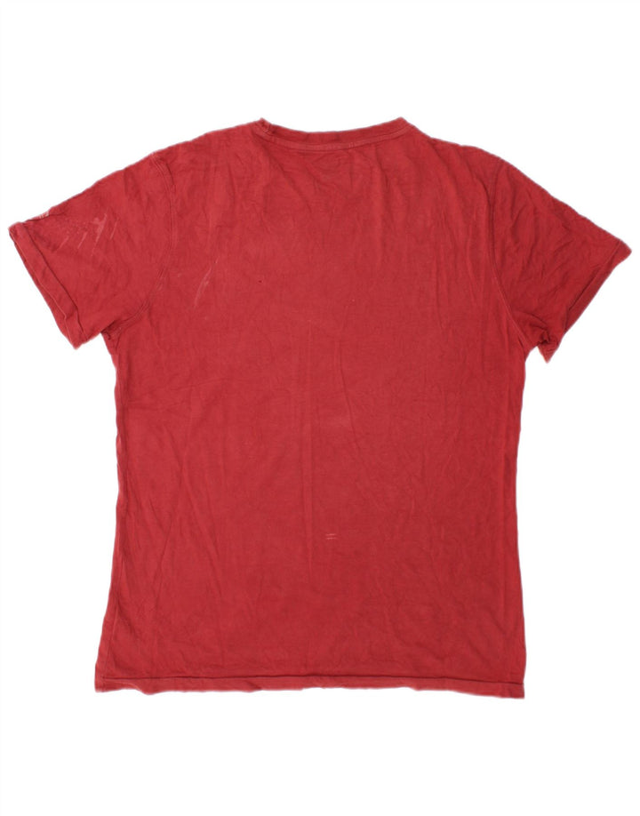 Sergio Tacchini Herren T-Shirt Top Small Kastanienbraun Baumwolle
