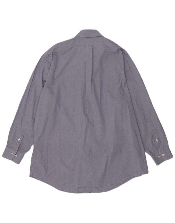 Brooks Brothers Herren-Hemd mit schmaler Passform, Größe 18 4/5 2XL, blaue Hahnentritt-Baumwolle