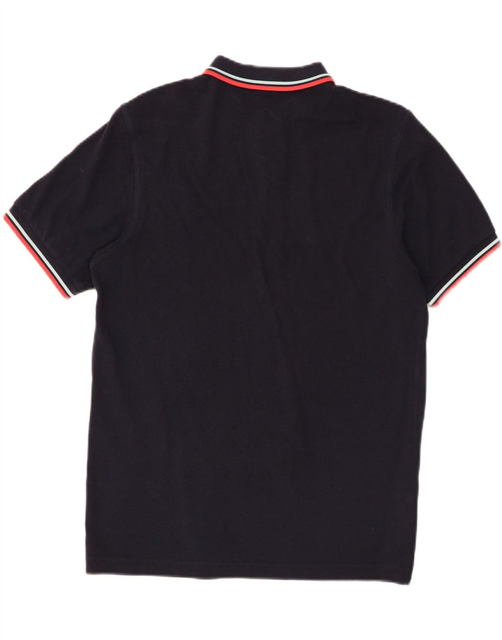 Fred Perry Herren-Poloshirt mit schmaler Passform, mittelmarineblaue Baumwolle