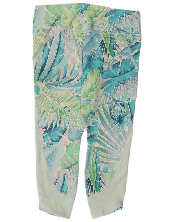 Nike Damen Capri-Leggings UK 20 2XL Grün geblümt