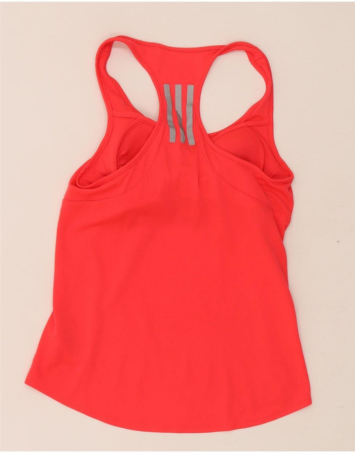 Adidas Damen Climalite Weste Top UK 8/10 Small Rot Polyester