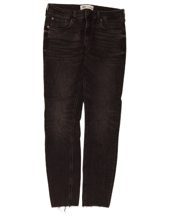 Zara Damen Slim Jeans EU 40 Medium W30 L28 Schwarze Baumwolle
