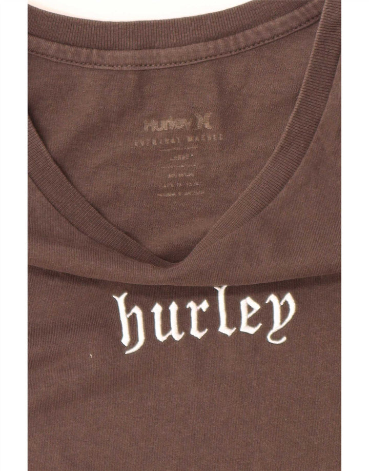 Hurley Herren T-Shirt mit Grafik, Größe L, Braun