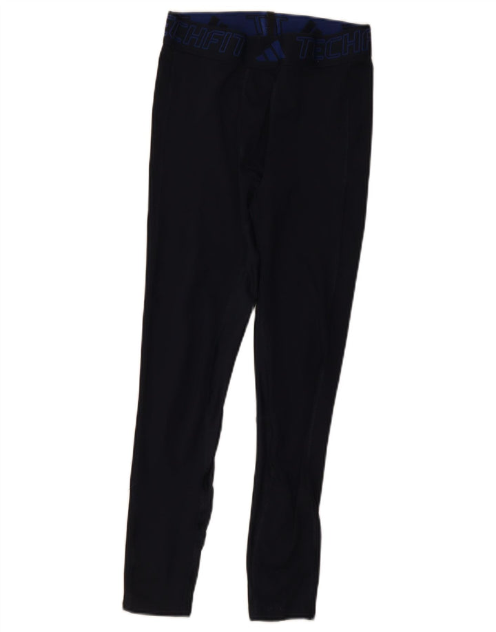 Adidas Damen Aeroready Leggings UK 12 Medium Marineblau Polyester
