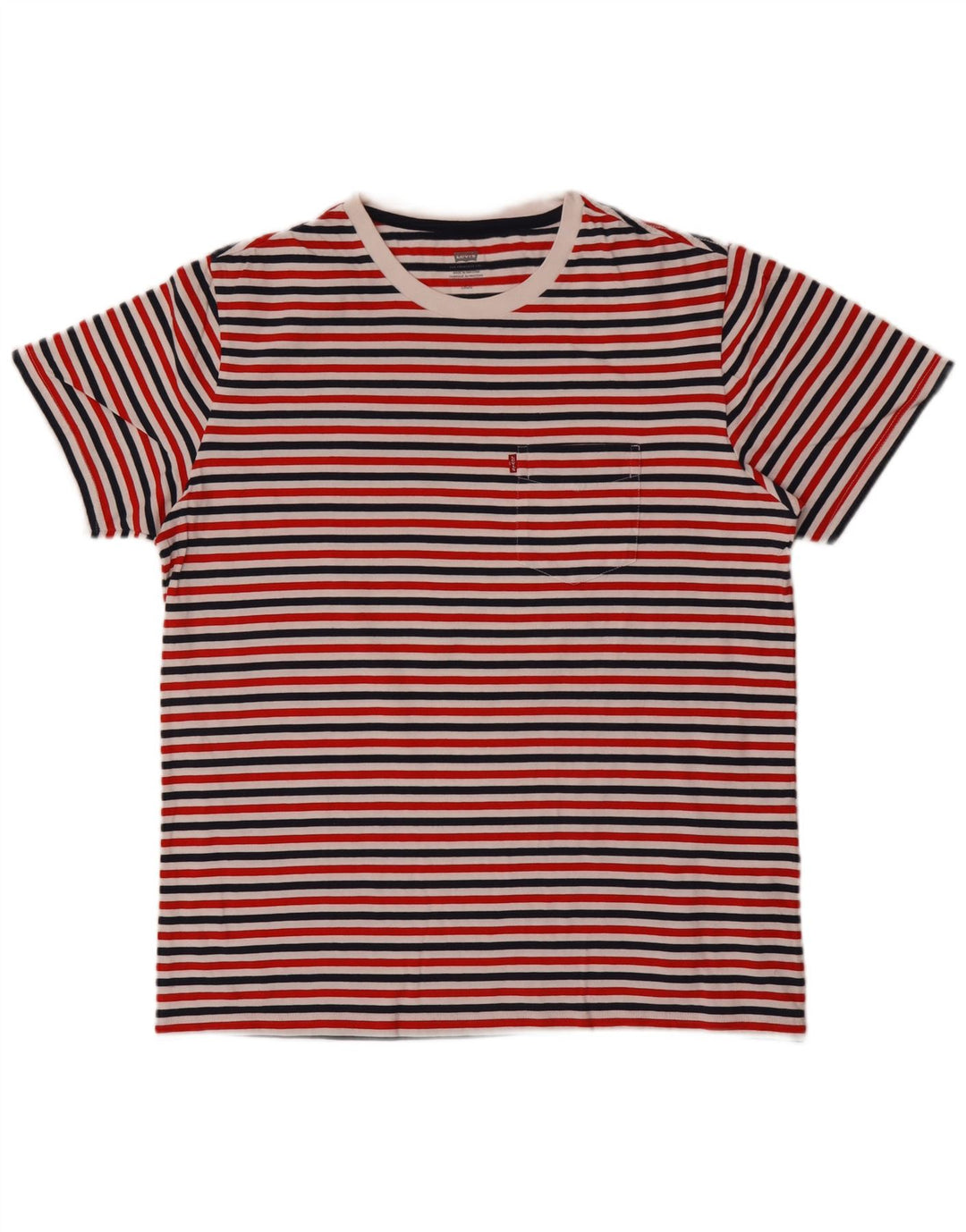 Levi's Herren-T-Shirt-Oberteil, groß, mehrfarbig, gestreift, Baumwolle