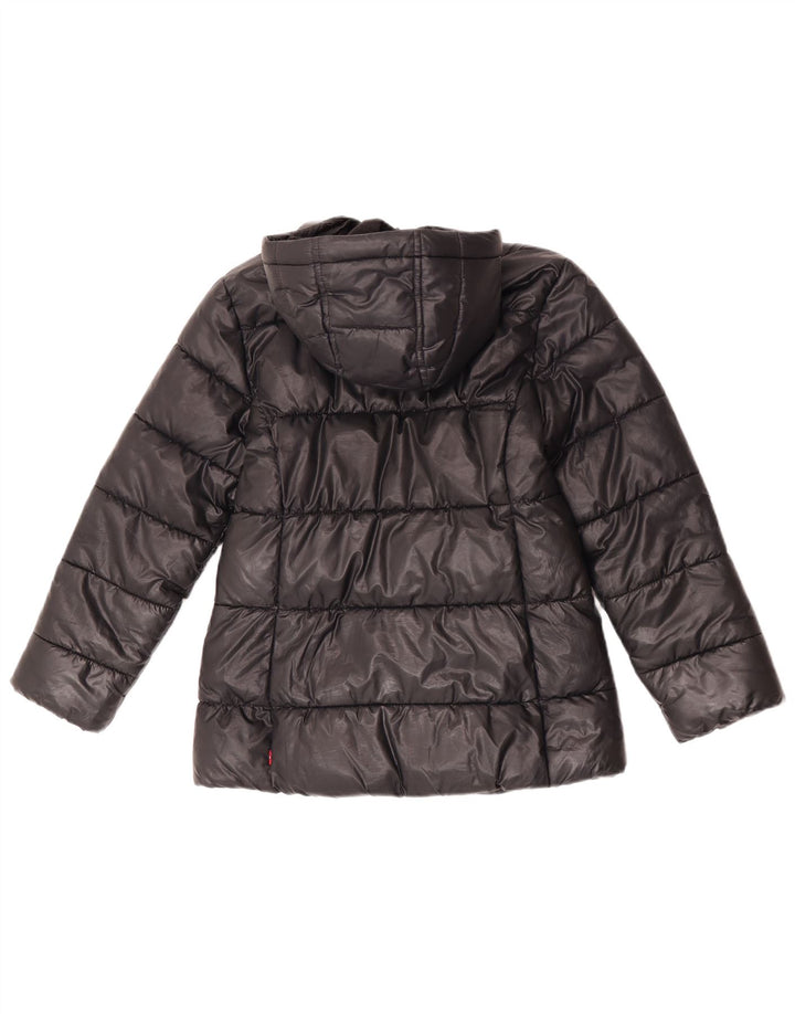 Levi's Mädchen-Jacke mit Kapuze, 9–10 Jahre, schwarzes Polyester