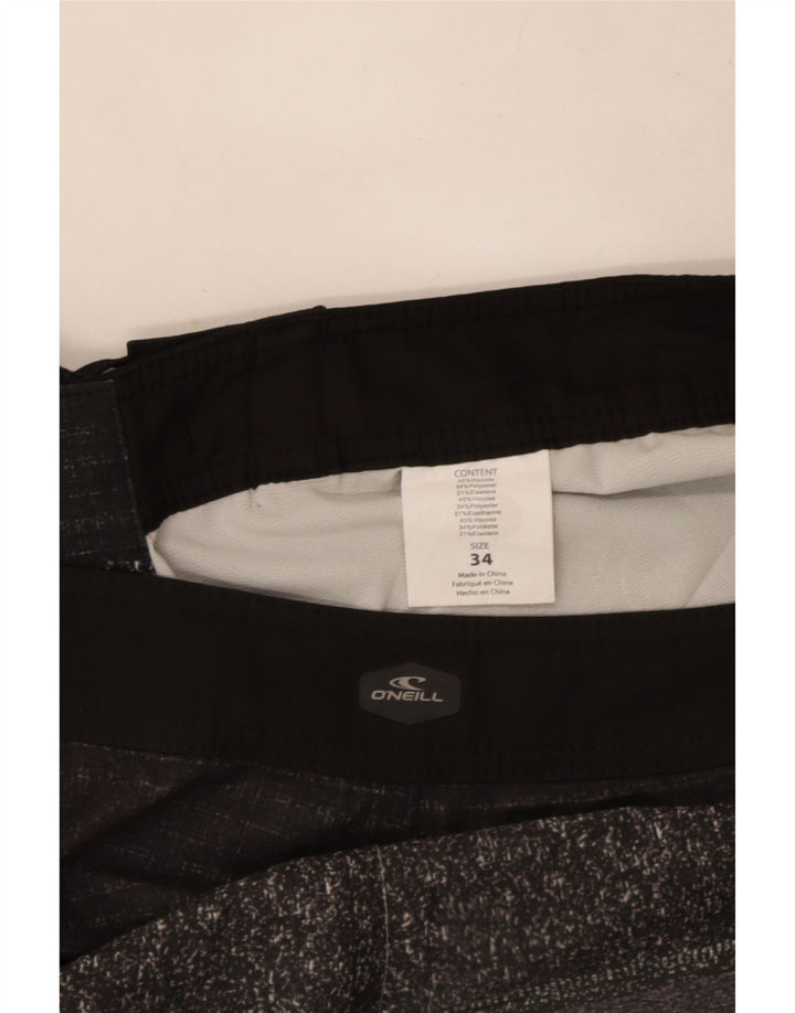 O'Neill Herren-Badeshorts, groß, grau gestreift, Viskose