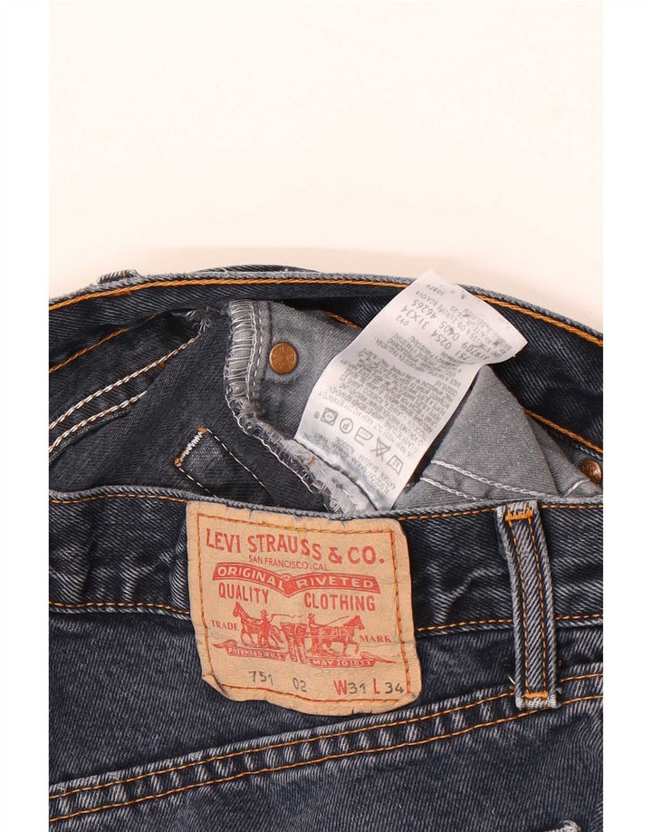 Levi's Herren 751 Straight Jeans W31 L34 Blaue Baumwolle