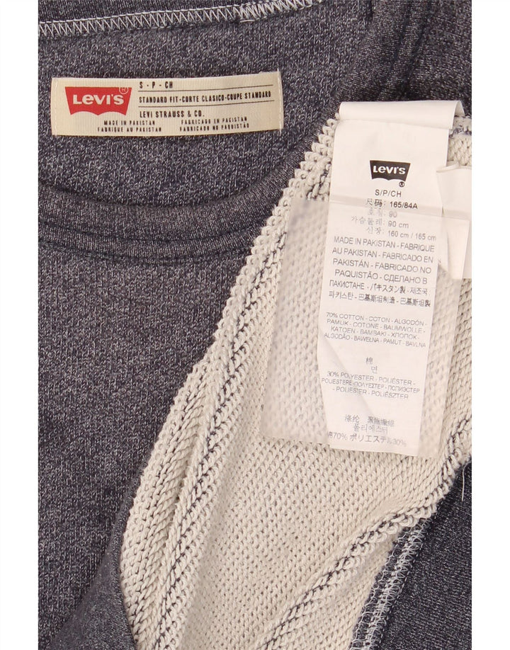 Levi's Herren-Sweatshirt mit Standard-Passform, Größe S, marineblau gesprenkelte Baumwolle
